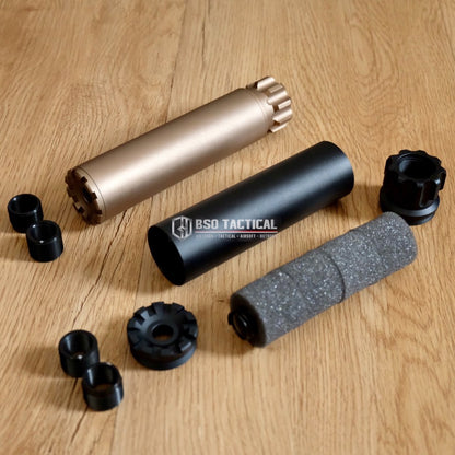 FMA Tactical Airsoft Silencer SPECTER Style 14mm CW CCW Alumunium