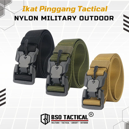 Ikat Pinggang Magnetic V2 Tactical Nylon Outdoor Belt with Quick Release Strap Gesper