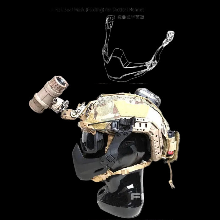 Masker FMA Half Seal Mask Folding For Tactical Helmet Outdoor