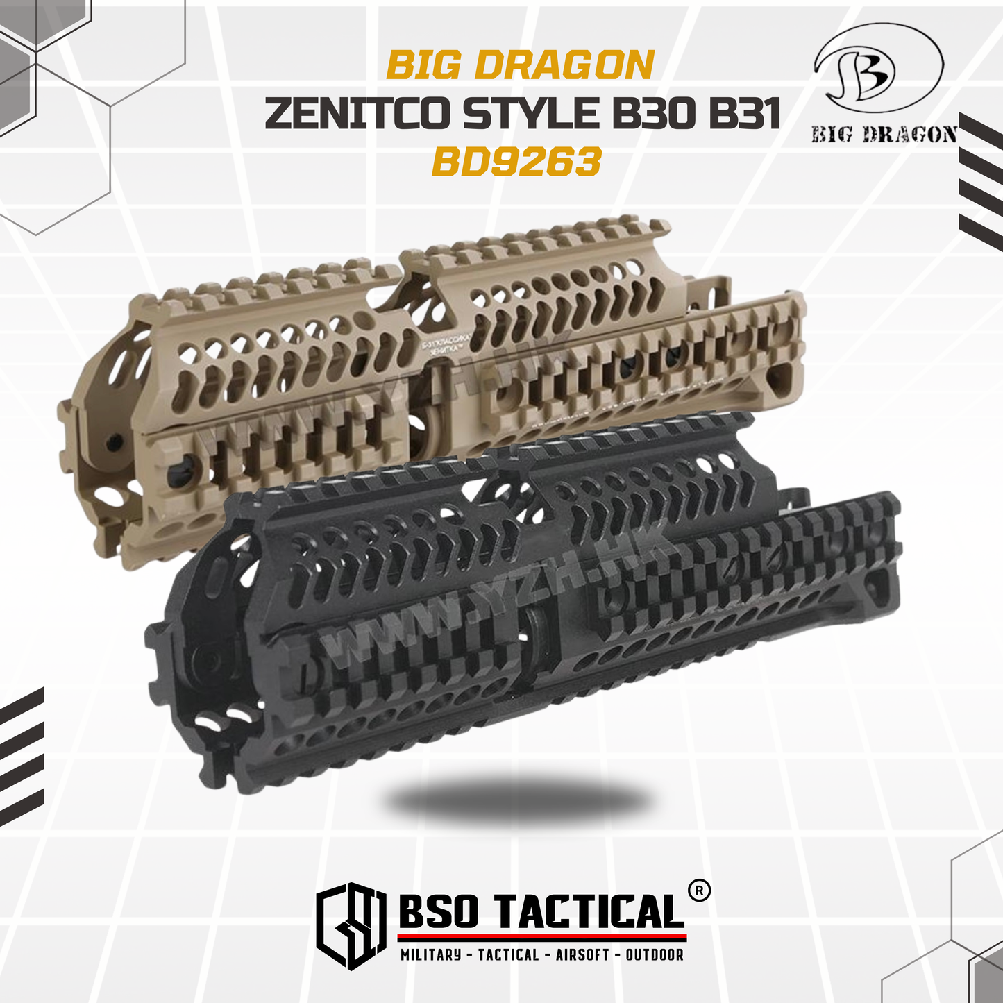 BD Tactical RIS Zenitco B30 B31 Handguard AK47 Series Full CNC - BD9263