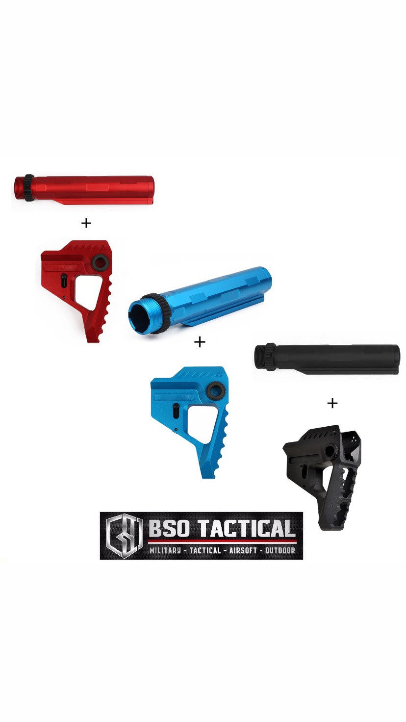 Popor Tactical Pit Buttstock SI Style CNC Alumunium Lightweight AEG