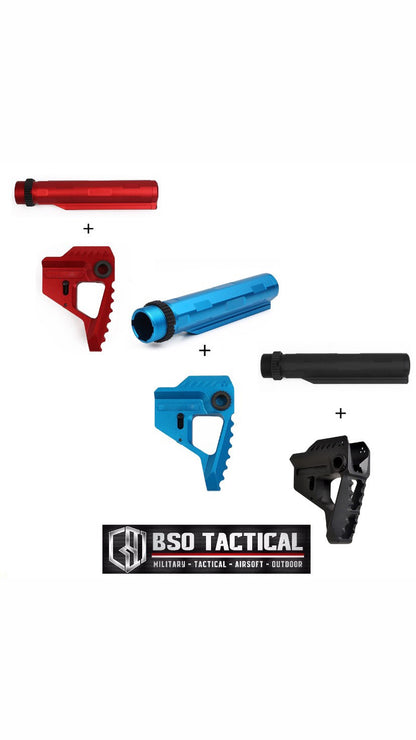 Popor Tactical Pit Buttstock SI Style CNC Alumunium Lightweight AEG