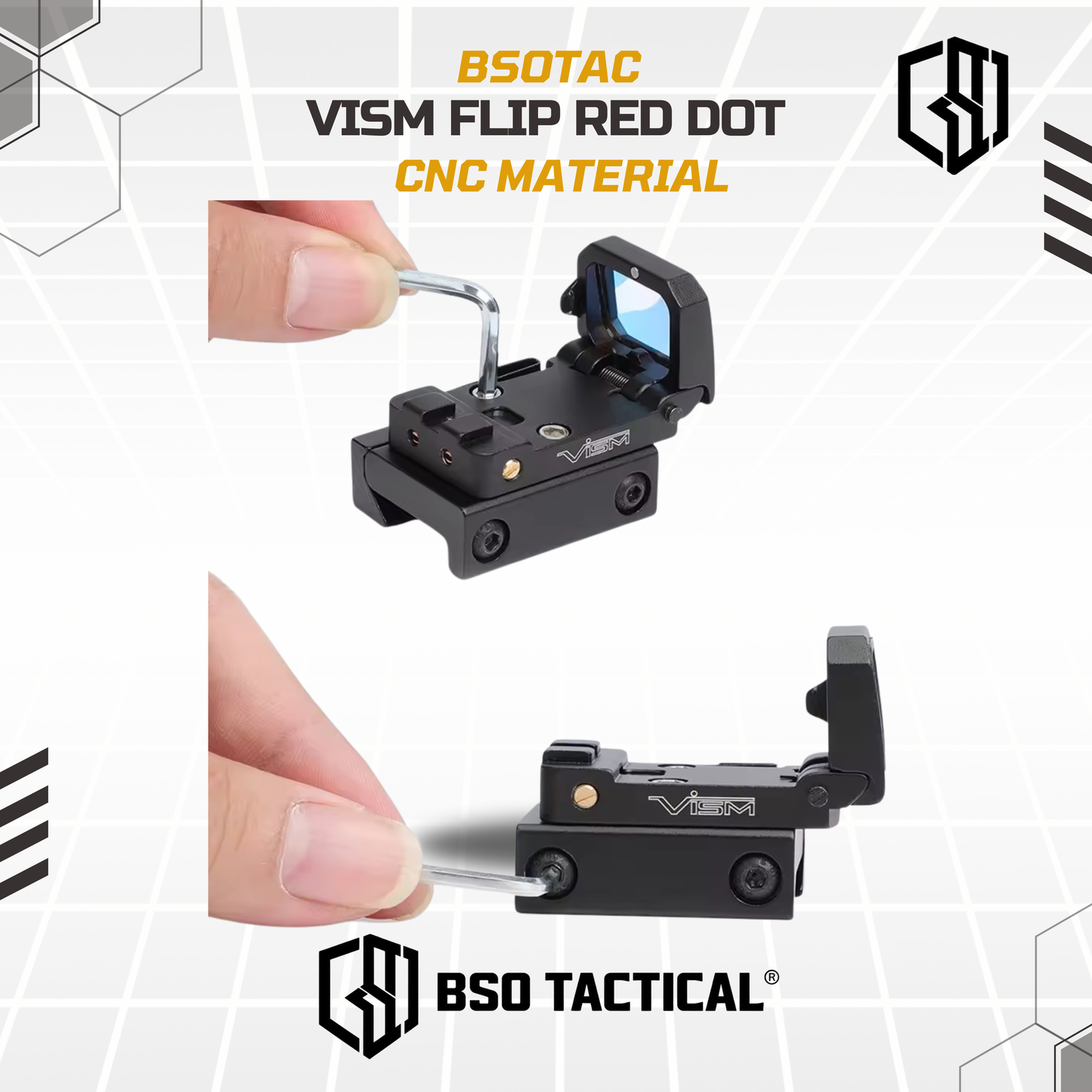 Vism Flip Red Dot Scope Sight RMR Holosight With Mount Picatinny Metal