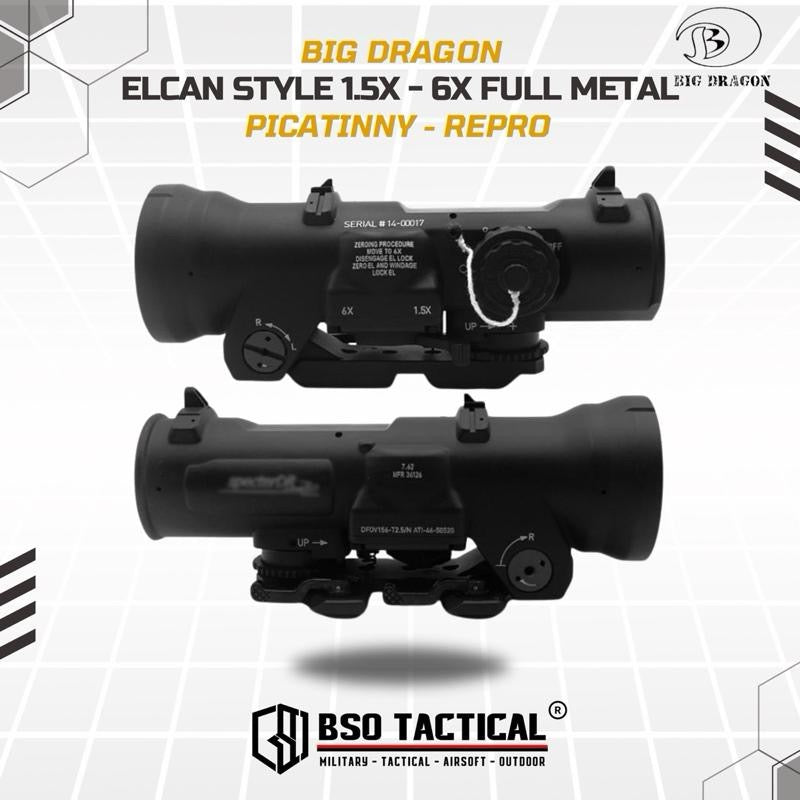 Scope Tactical Elcan Dual Role 1.5x 6x Zoom Adjustable Picatinny QD CNC