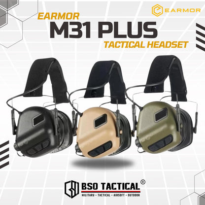 Earmor M31 PLUS Safety Hearing Protector Version Earmuff Earphone Headset Earbuds Headphone - ORIGINAL