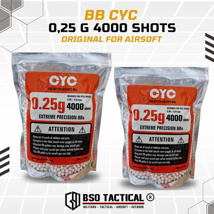BB CYC 0.25 g / 0,25 g 4000 Shots Original For Airsoft - ORIGINAL