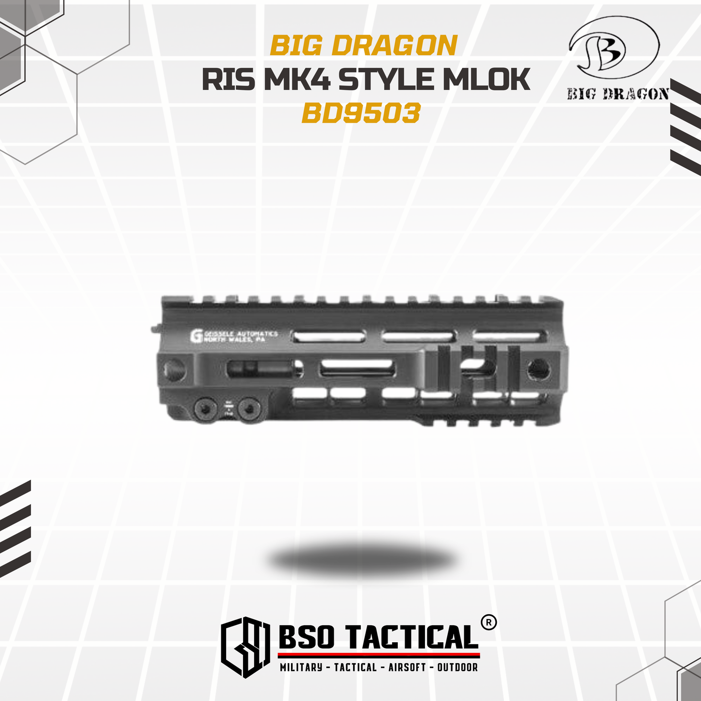 BD Tactical RIS Geiselle MLOK Modular Handguard MK4 7" 9.5" 13"