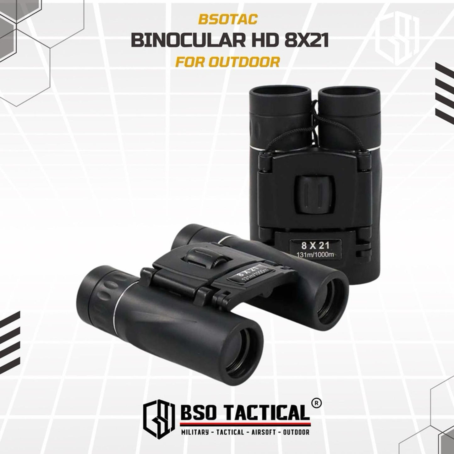 Teropong Binocular 8x21 Outdoor HD Camping Hiking Gear Compact Size