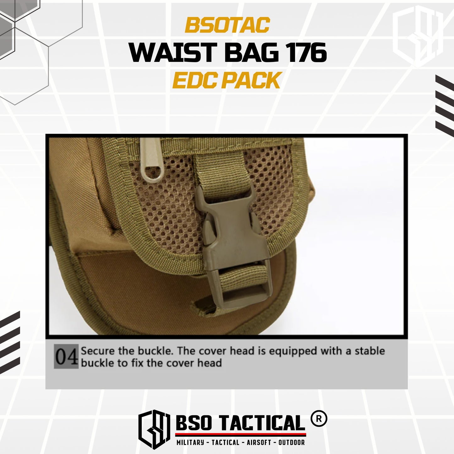 Tas Selempang Pinggang Tactical Waist Bag EDC Pack - TS176
