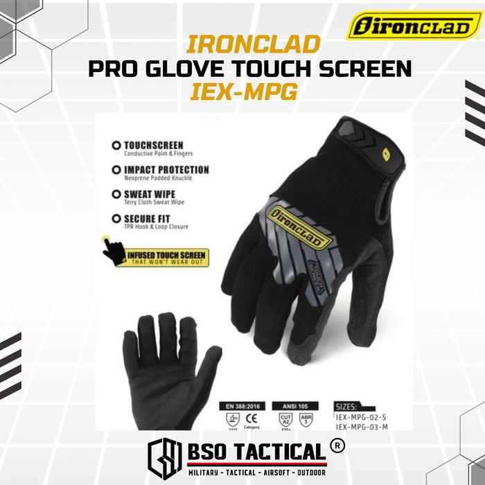 Sarung Tangan Tactical Ironclad Pro Outdoor Glove Touch Screen Cepat Kering