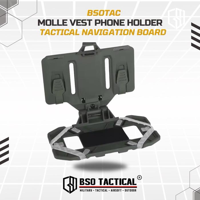 WS Tempat HP Dada Navigation Board Vest Phone Holder Molle Polymer Universal Mobile Smart Phone Case Smartphone