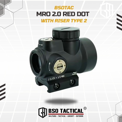 Red Dot Scope MRO Style 2 MOA with Riser Type 2 Full Metal Picatinny FREE Killflash