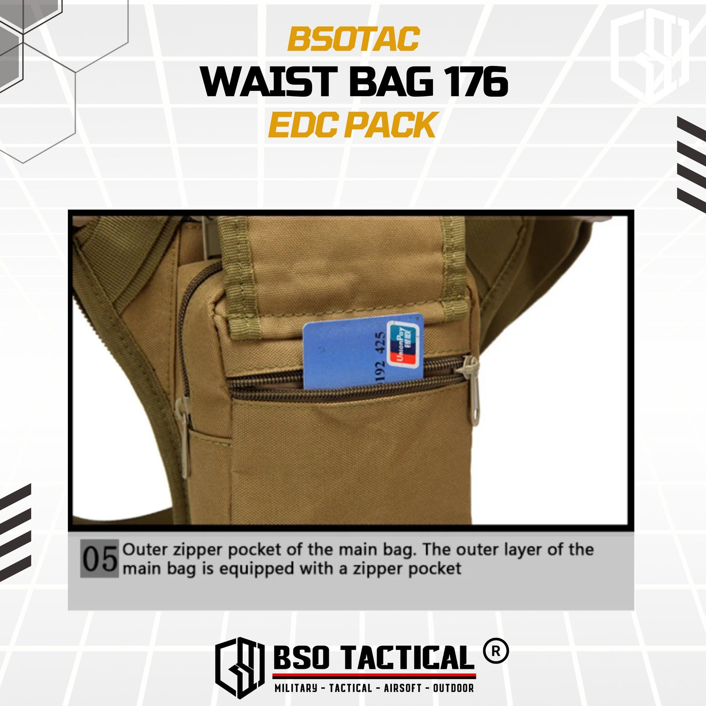 Tas Selempang Pinggang Tactical Waist Bag EDC Pack - TS176