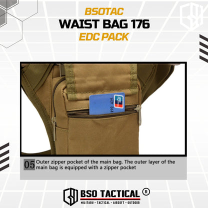 Tas Selempang Pinggang Tactical Waist Bag EDC Pack - TS176
