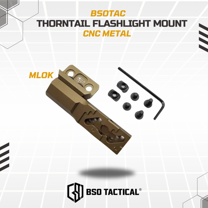 HS Thorntail Style Flashlight Mount Picatiiny Rail MLOK CNC for M300 M600
