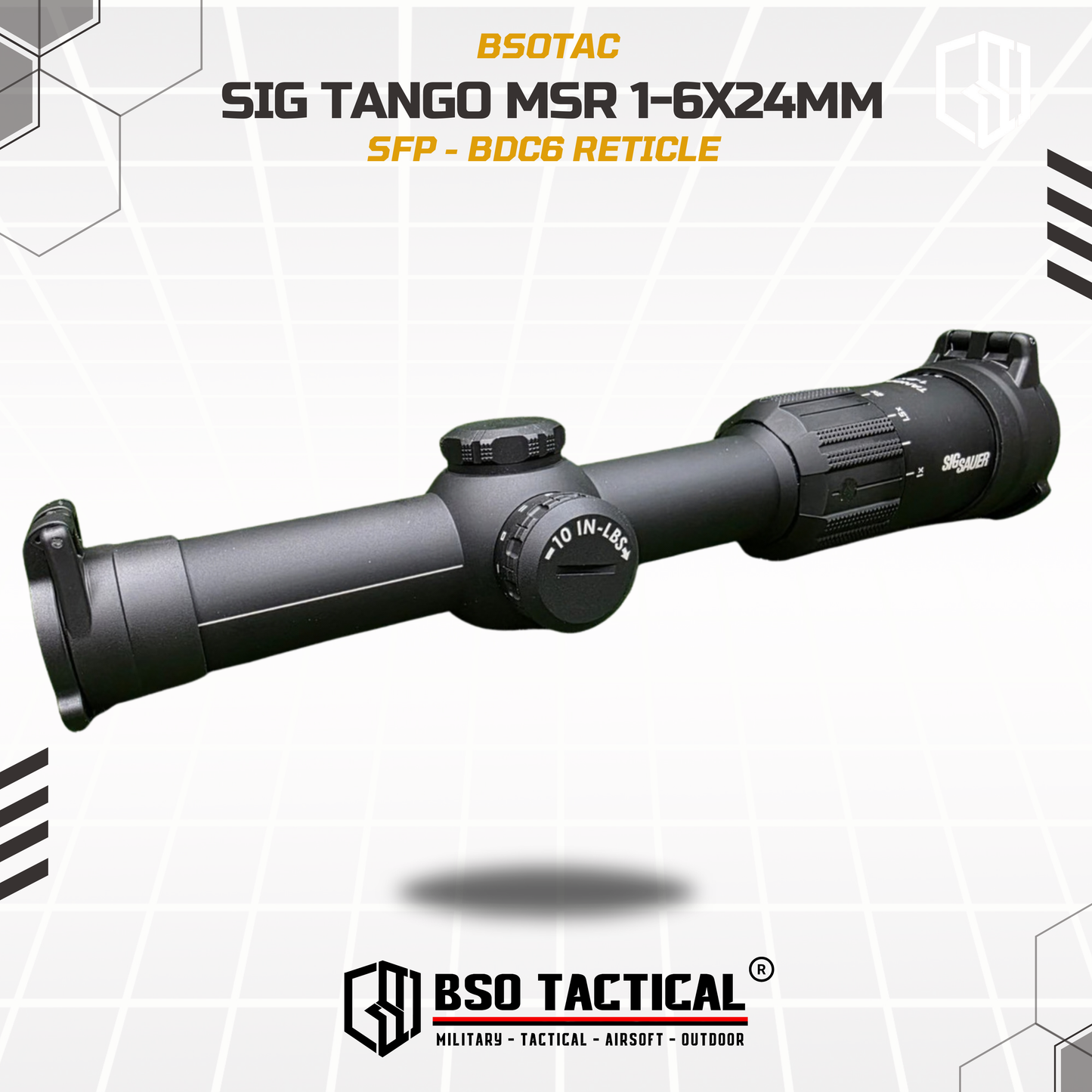 Sig Sauer Tango MSR 1-6x24mm Illuminated Red MSR BDC6 Reticle Scope w/ Alpha MSR Mount – SOT61000