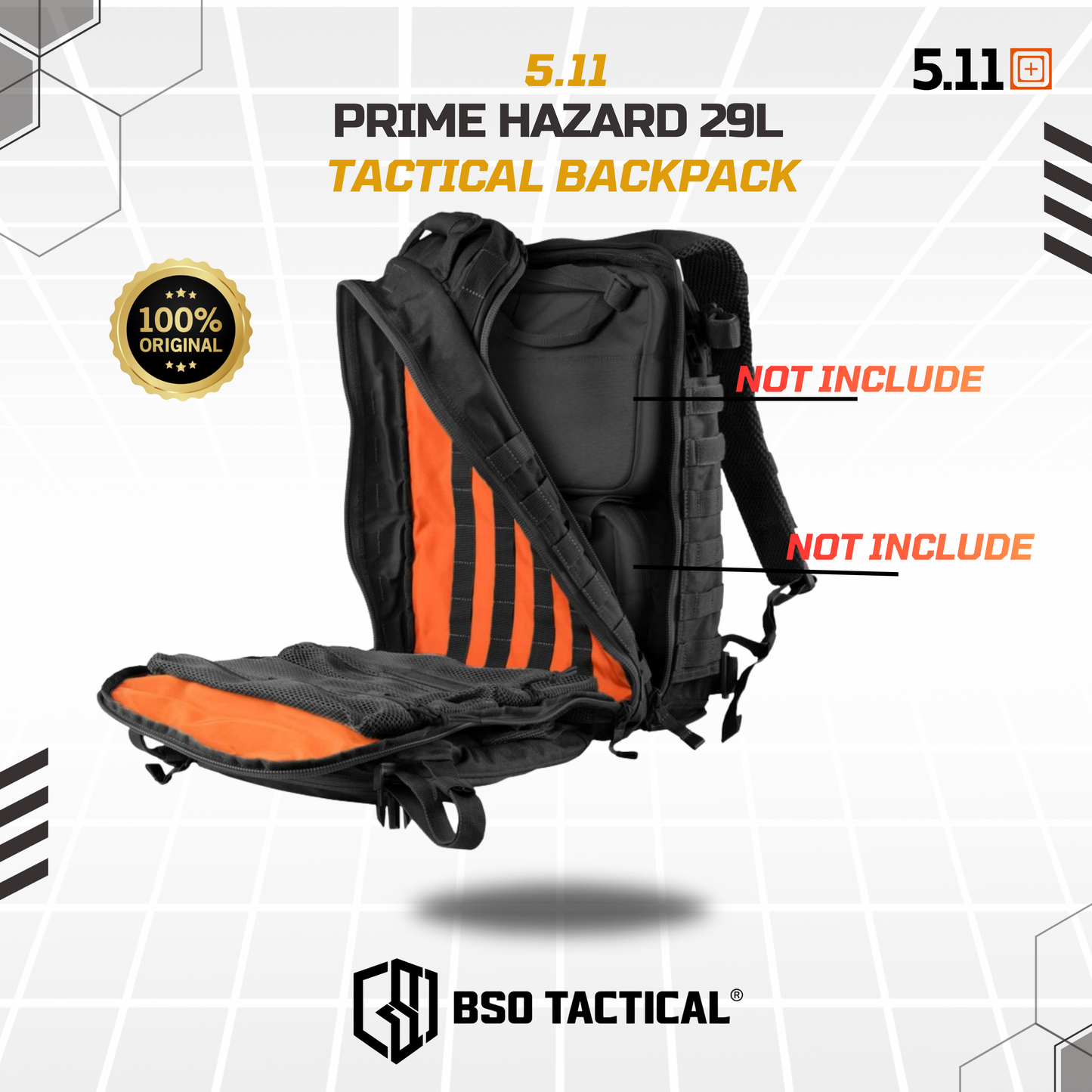 Tas Ransel 5.11 Hazard Prime 29L Tactical Outdoor Backpack Multi Storage - ORIGINAL