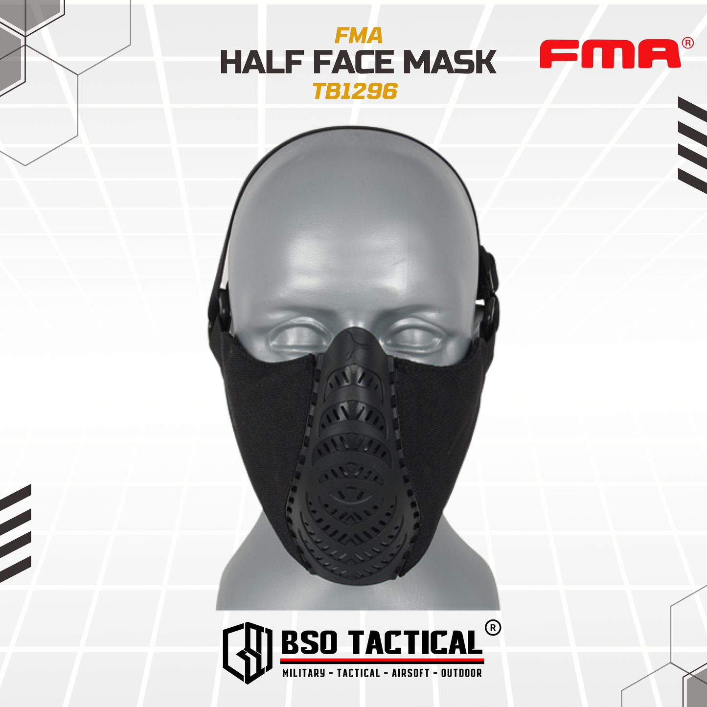 Masker Half Face Mask Tactical FMA Pelindung Wajah Outdoor - TB1296