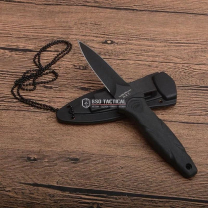 Pisau Hunting Outdoor Tactical SWHRT 3 Pisau Kalung Multifungsi With Kydex Sheath
