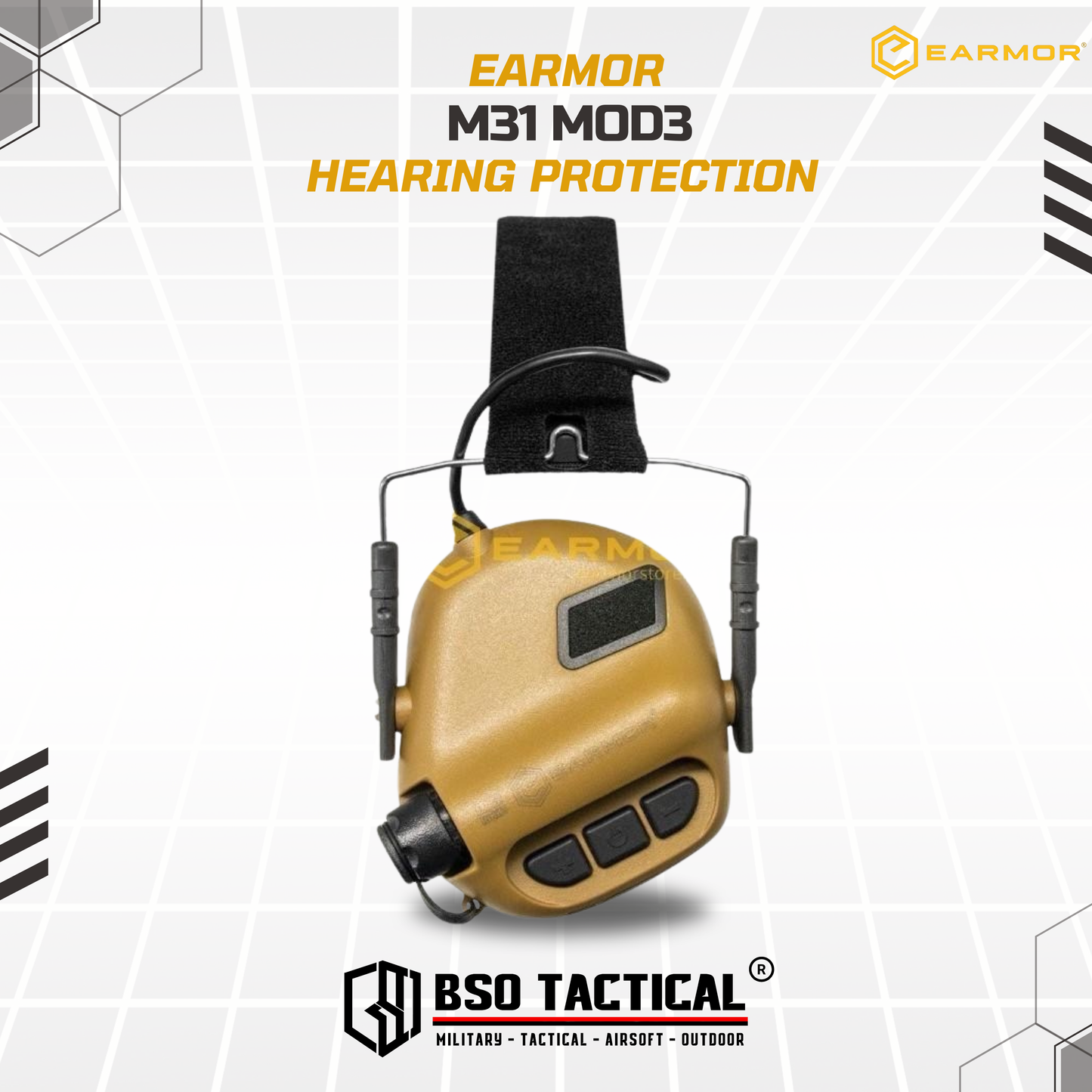 Earmor M31 Mod 3 Outdoor Safety Hearing Protection with AUX Input