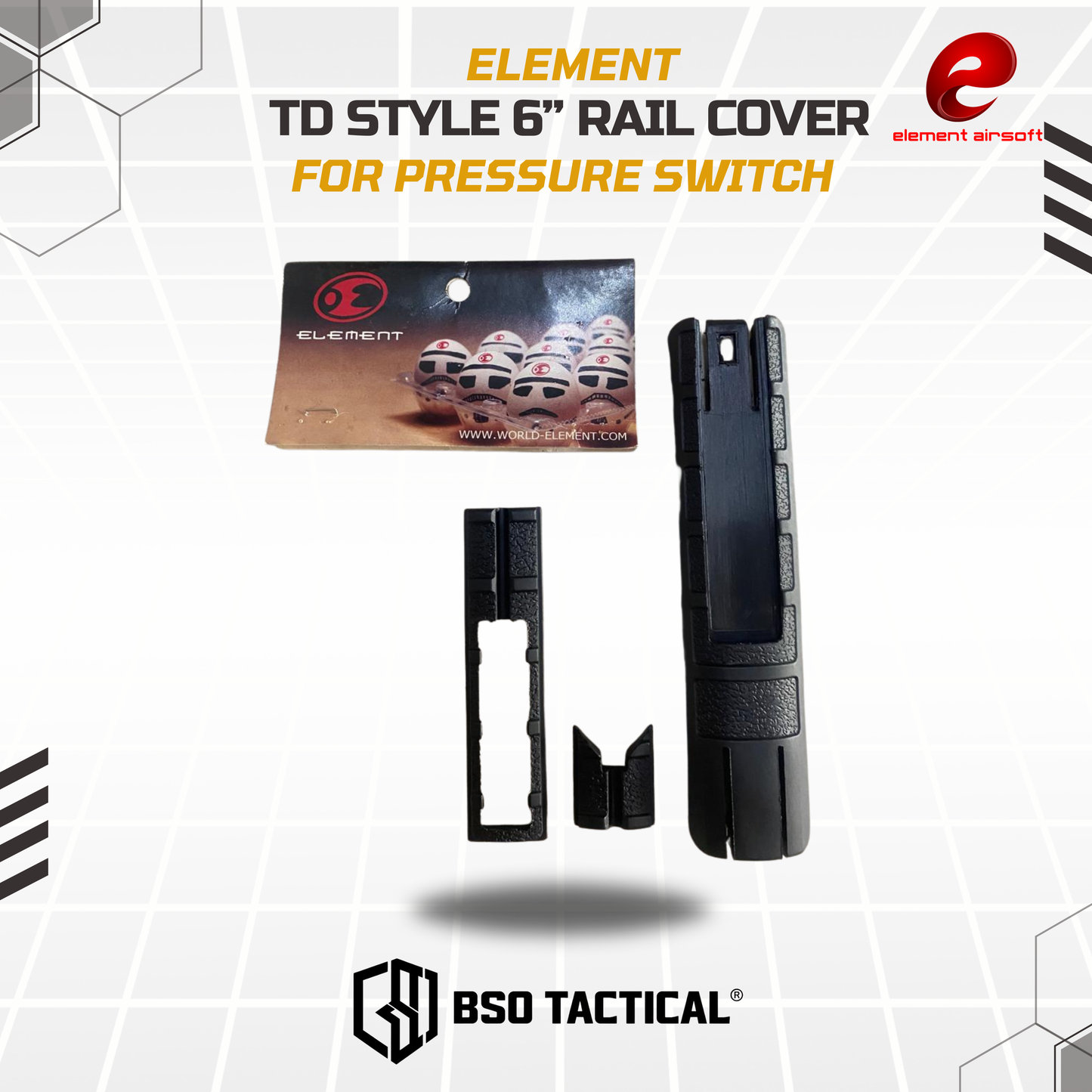 Element TD Style Battle Grip 6” with Pocket Pressure Switch Polymer