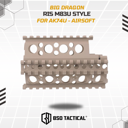 BD Tactical RIS Rail Set Handguard M83U Style for AKS-74U AEG GBBR Full Metal