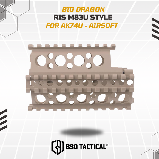 BD Tactical RIS Rail Set Handguard M83U Style for AKS-74U AEG GBBR Full Metal