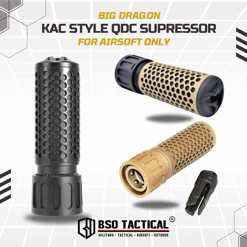 Silencer KAC Style Quick Detach QDC CQB Suppressor Airsoft AEG Short Version