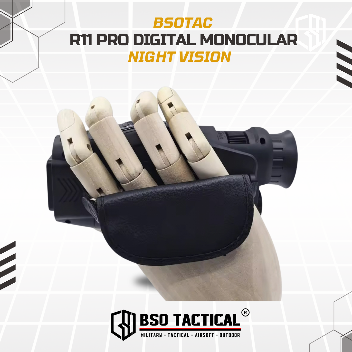 Teropong Malam R11 Digital Monocular 10x Zoom 2.5K HD NV with IR for Outdoor Day Night Camping Hiking Hunting