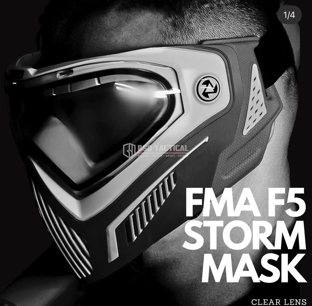 FMA F5 Google Storm Tactical Full Face Mask Clear Lens - TB1688