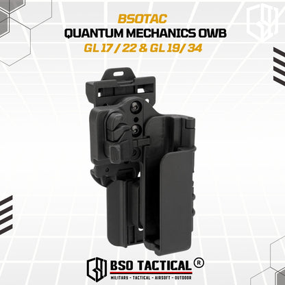 Tactical Holster Quantum Mechanics OWB Quick Release IPSC GL17 19 22
