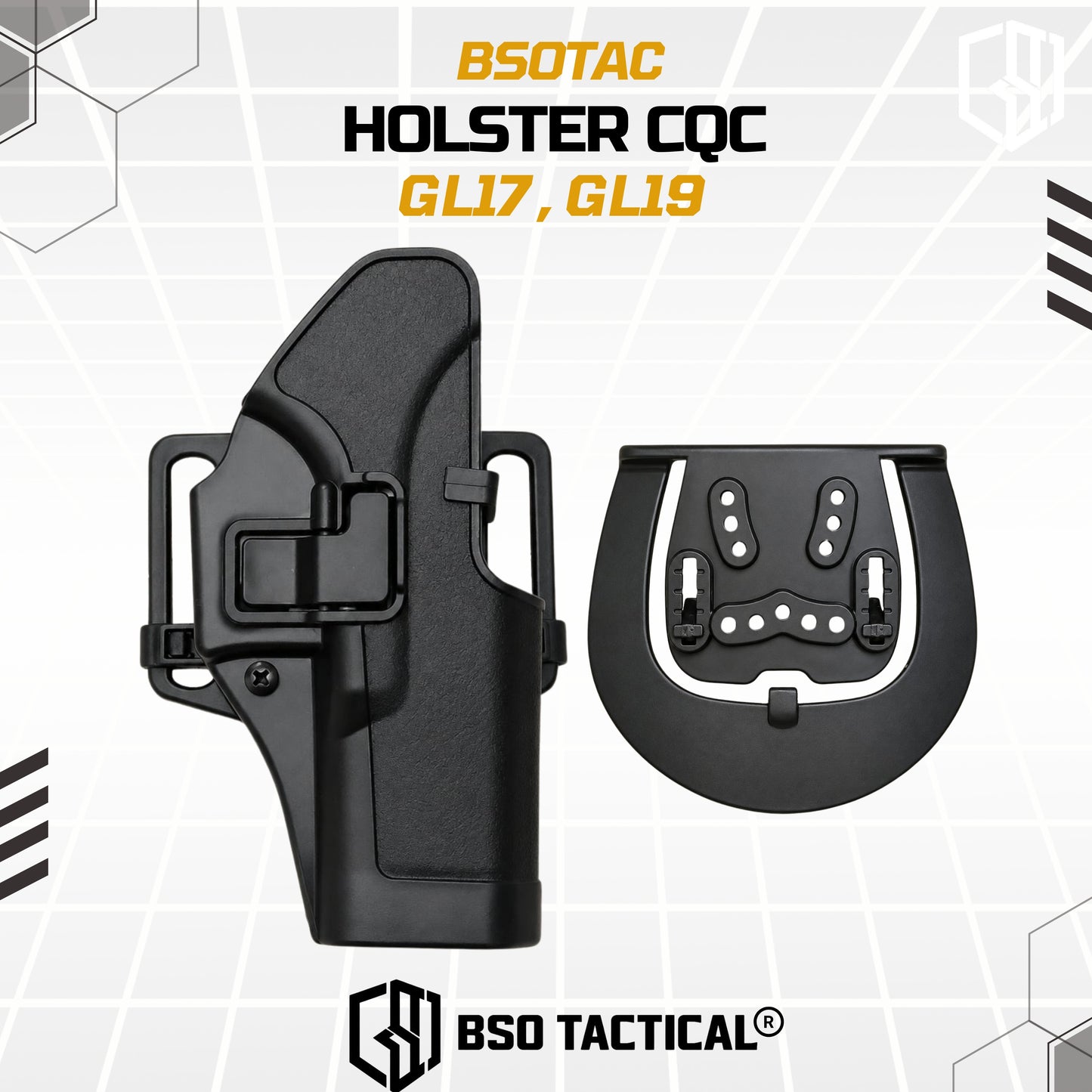 Holster Tactical GL 17 19 CQC Waist Paddle Belt Loop GBB GBBR