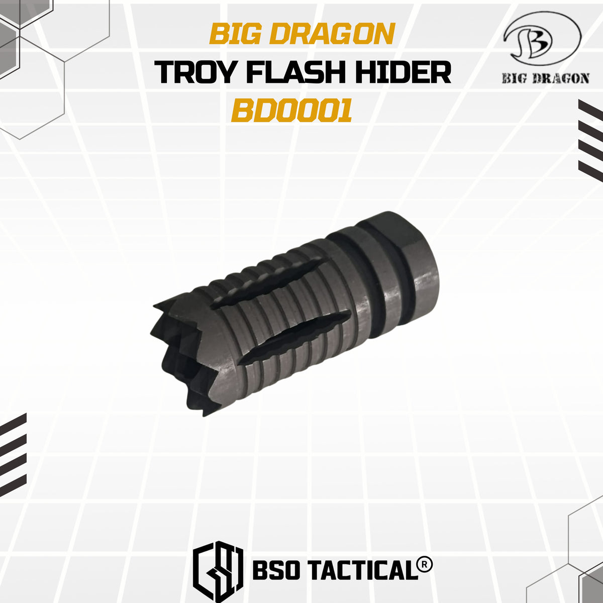BD Troy Aggresive Flash Hider 14mm CCW Full Steel