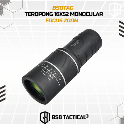 Teropong 16x52 Outdoor Monocular Single Powerview HD Camping Outdoor