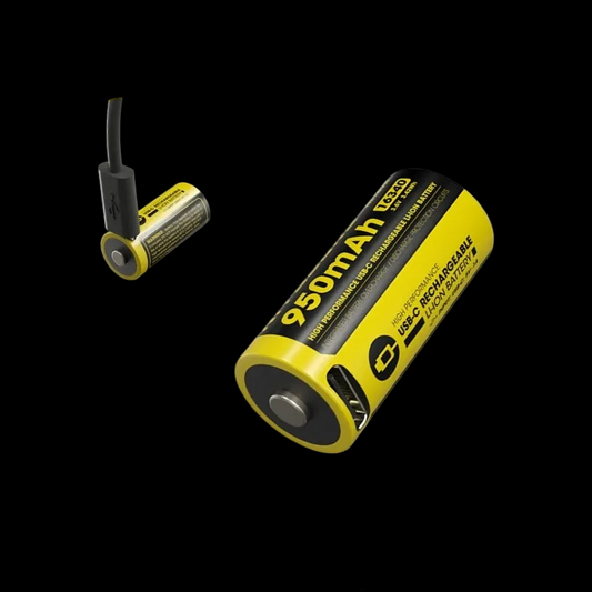 Nitecore CR123 16340 Battery Rechargeable USB C 3.6V 950Mah NL169R Baterai Charger