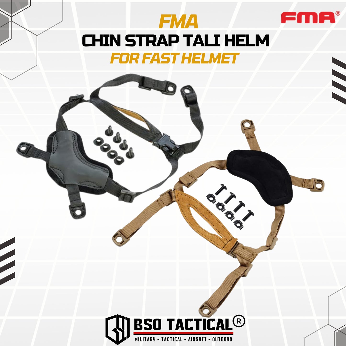 FMA Tactical Chin Strap Tali Helm Tactical Fast Helmet