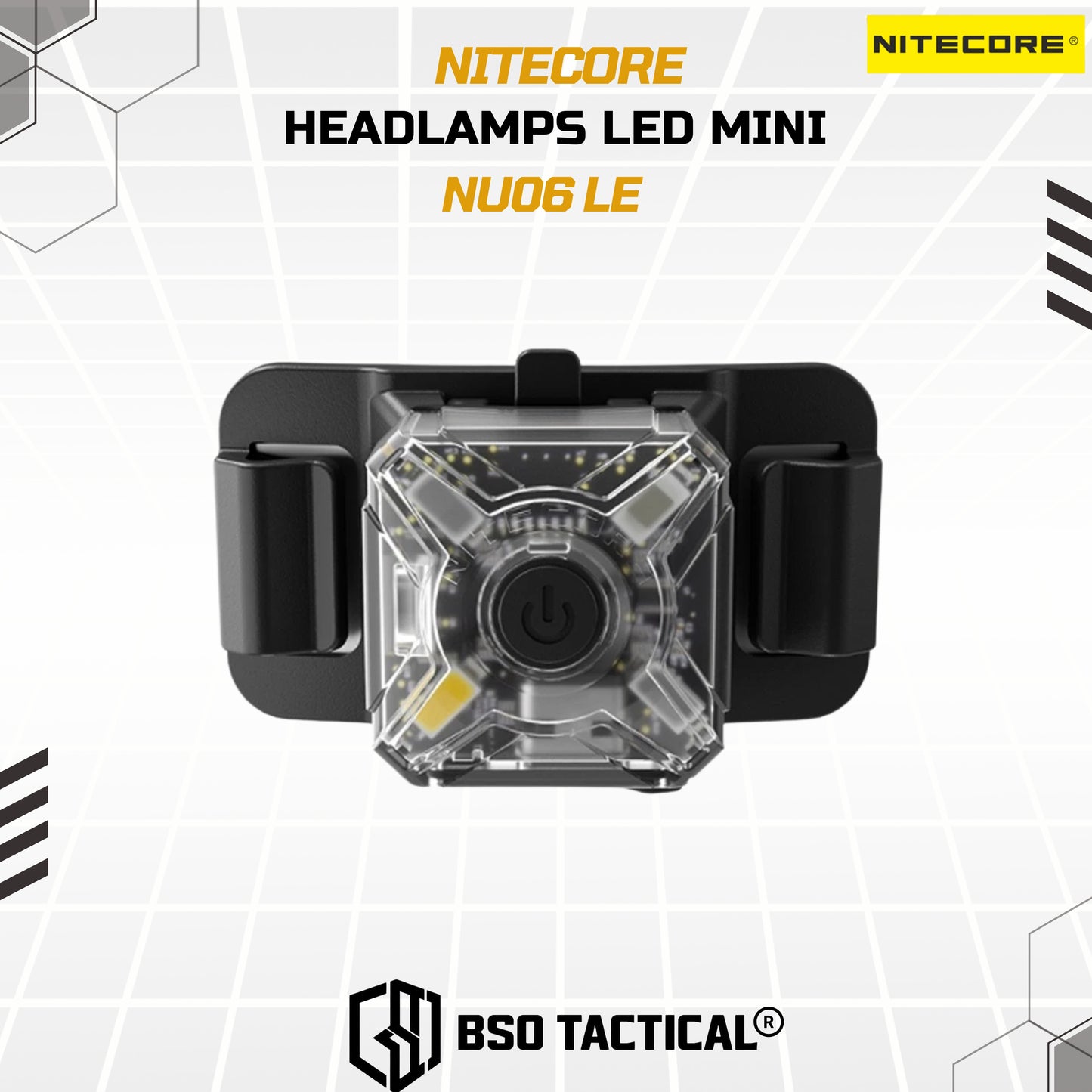 NITECORE Senter LED Mini Headlamp Rechargeable 15 Lumens - NU06 LE