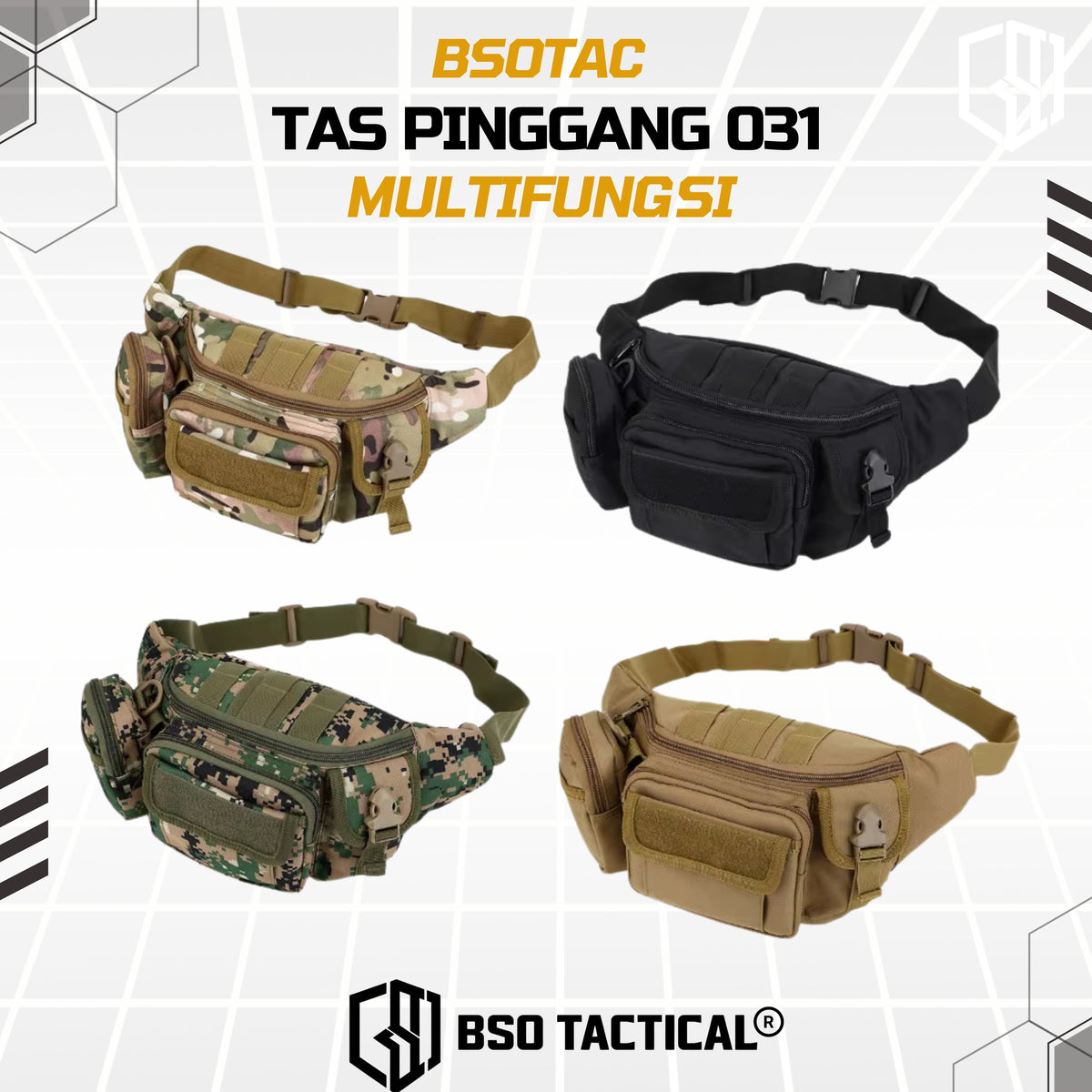 Tas Pinggang Multifungsi Travel Pack Waisted Bag Outdoor Nylon