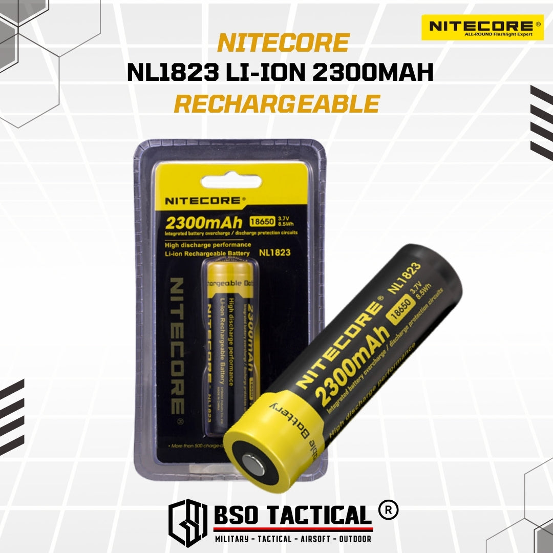NITECORE Baterai Rechargeable 18650 Li-Ion 3.7V 2300mAh 1 - NL1823