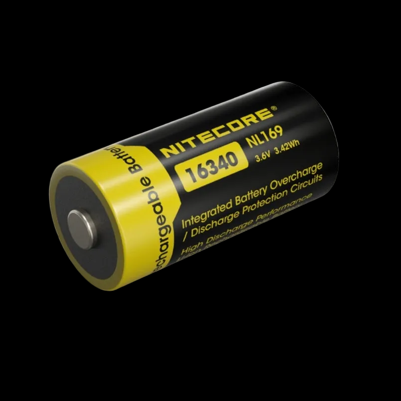 NITECORE Baterai Rechargeable CR123 16340 Li-Ion 3.6V 950mAh - NL169