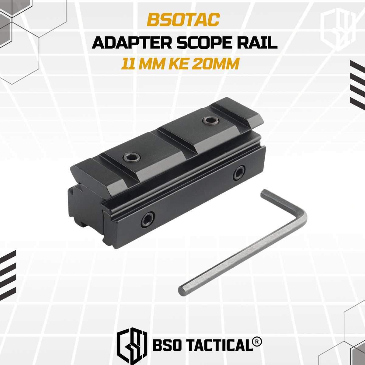 Adapter Scope Rail 11 mm ke 20mm Tactical Hunting Mounting Full Metal