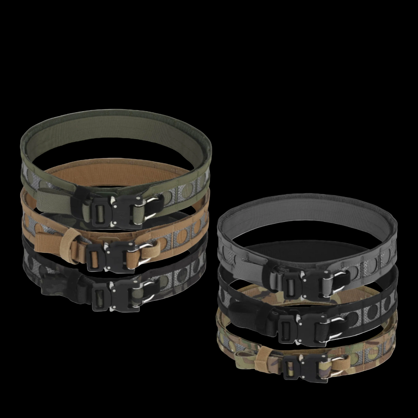 Ferro Style Bison Tactical Belt 2 Layer Quick Detach Metal Buckle IPSC Outdoor Multicam & Black 500D CORDURA Nylon Ringan dan Profil Rendah