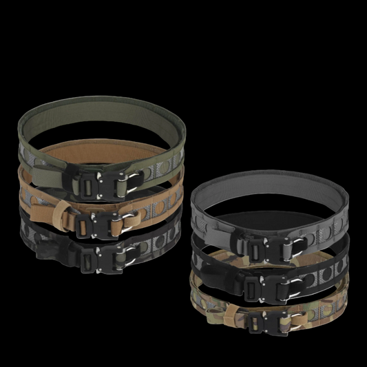 Ferro Style Bison Tactical Belt 2 Layer Quick Detach Metal Buckle IPSC Outdoor Multicam & Black 500D CORDURA Nylon Ringan dan Profil Rendah