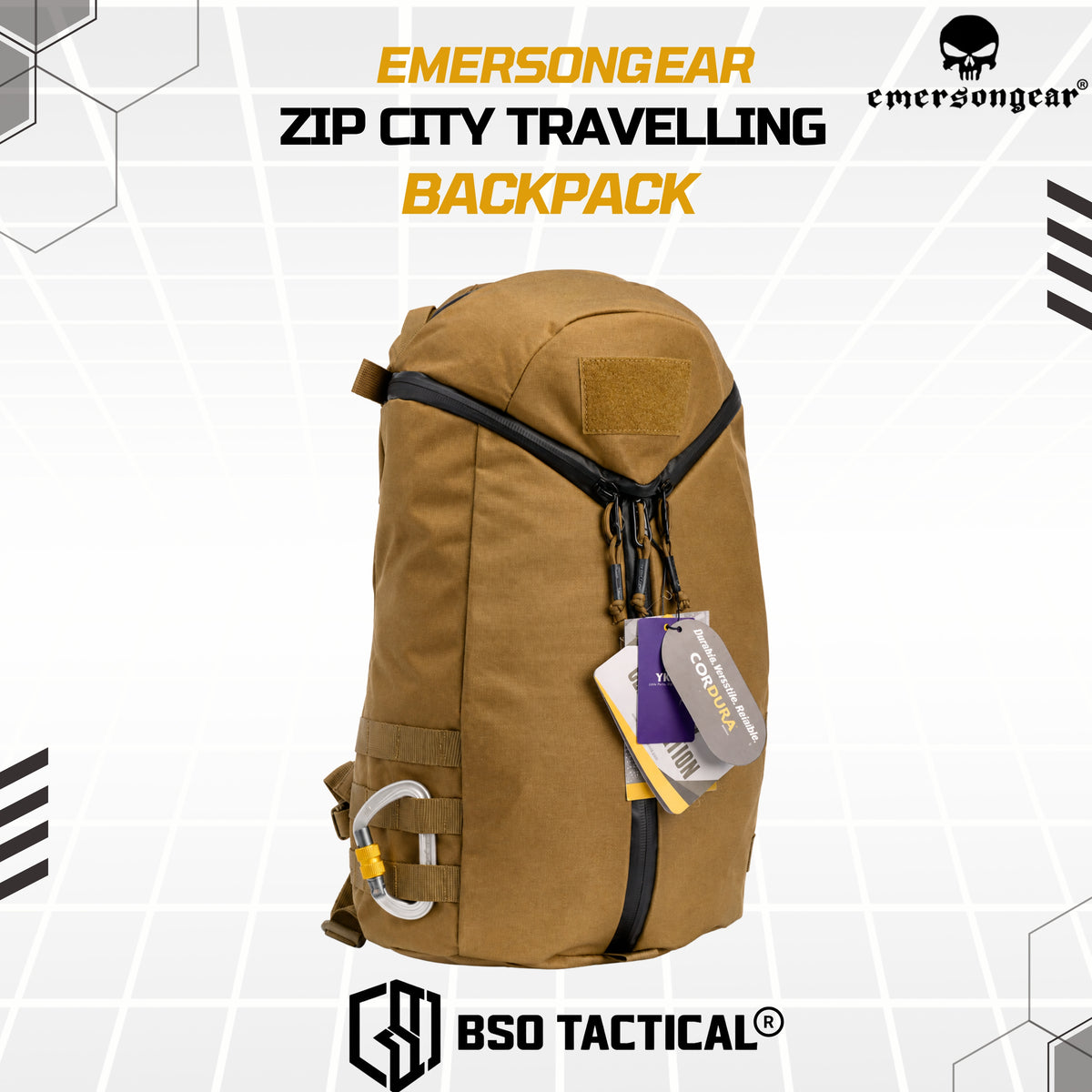 Tas Ransel Outdoor Emerson Zip City Casual EDC Backpack EM9323