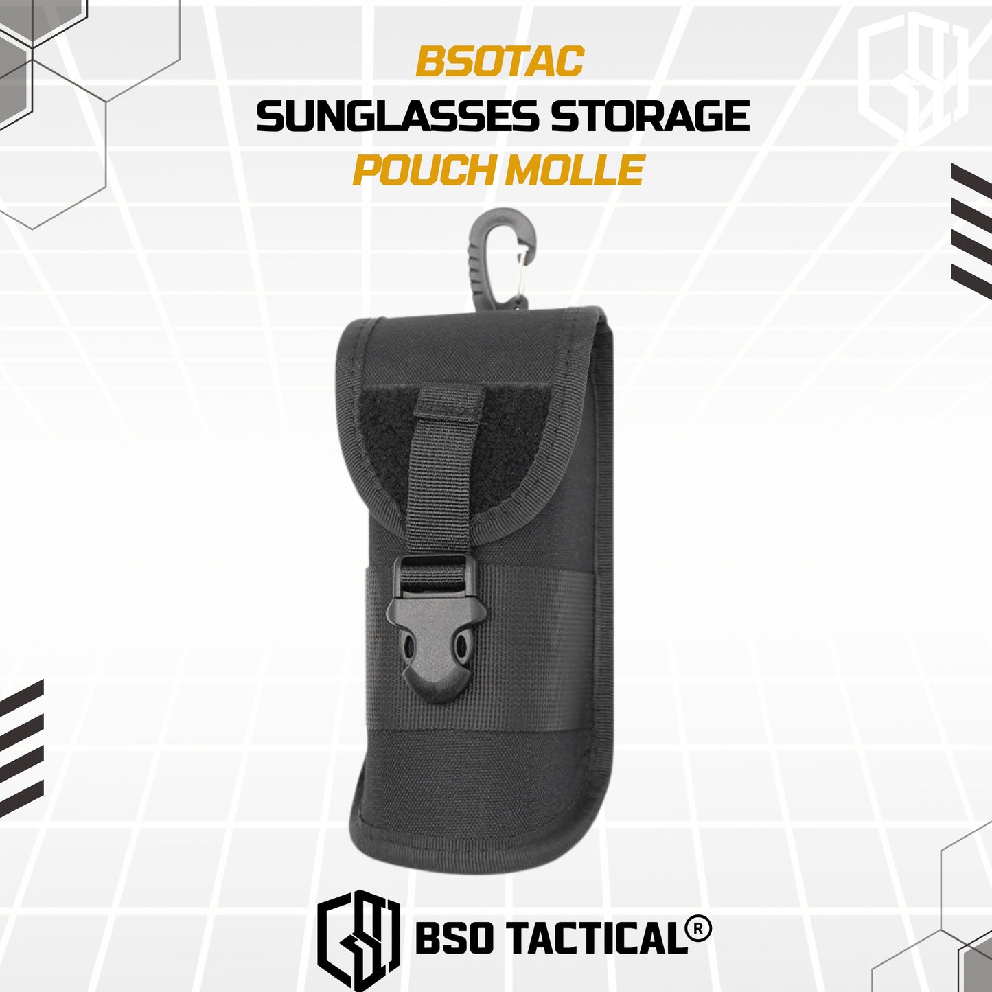 BSOTAC Tactical Sunglasses Storage Pouch Molle Clip Tempat Kacamata Multifungsi
