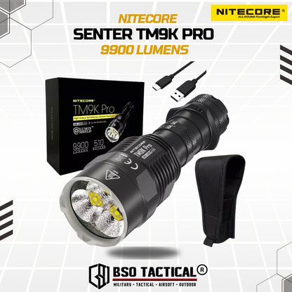 NITECORE Senter LED Tactical Flashlight UHi 40 IP68 9900 Lumens - TM9K PRO