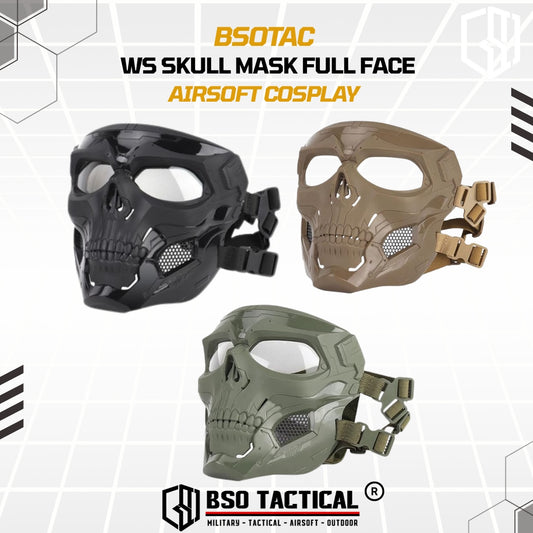 WoSport Masker Full Face Tactical Mask Skull Cosplay Tengkorak Mask Motorcycle