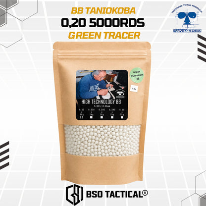 Taniokoba BB Airsoft 6mm Green Tracer 0.20 0,20 5000rds High Tech - ORIGINAL