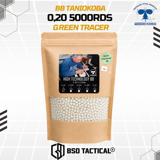 Taniokoba BB Airsoft 6mm Green Tracer 0.20 0,20 5000rds High Tech - ORIGINAL