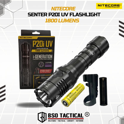 NITECORE Senter UV Ultraviolet Flashlight SST-40-W 4xUV LED 1800Lumens - P20iUV